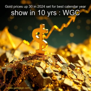 Read more about the article Gold prices up 30  in 2024  set for best calendar year show in 10 yrs : WGC