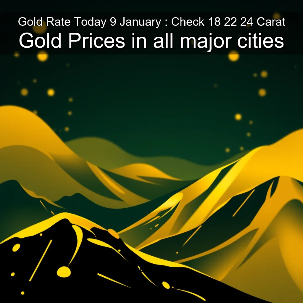 You are currently viewing Gold Rate Today  9 January : Check 18  22  24 Carat Gold Prices in all major cities