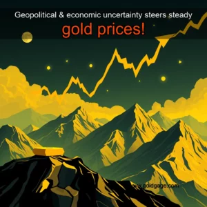 Read more about the article Geopolitical & economic uncertainty steers steady gold prices!