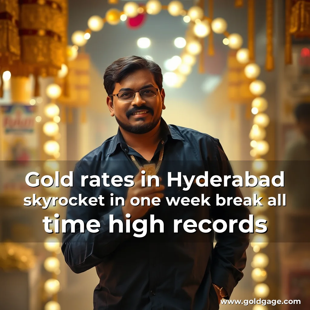 You are currently viewing Gold rates in Hyderabad skyrocket in one week  break all  time high records