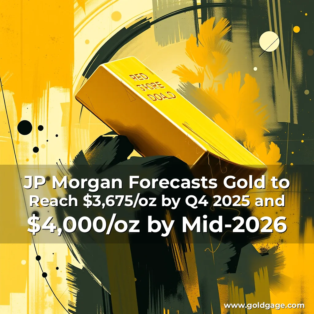 You are currently viewing JP Morgan Forecasts Gold to Reach $3,675/oz by Q4 2025 and $4,000/oz by Mid-2026